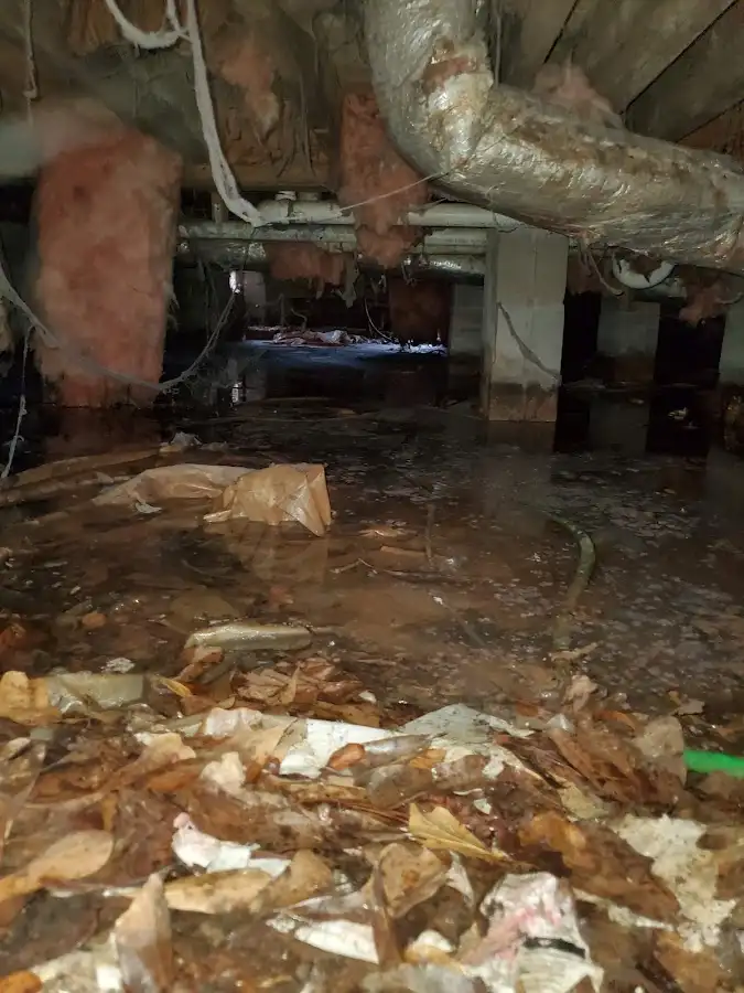 Crawl space flood assessment for Commercial Water Damage Restoration in Glasgow